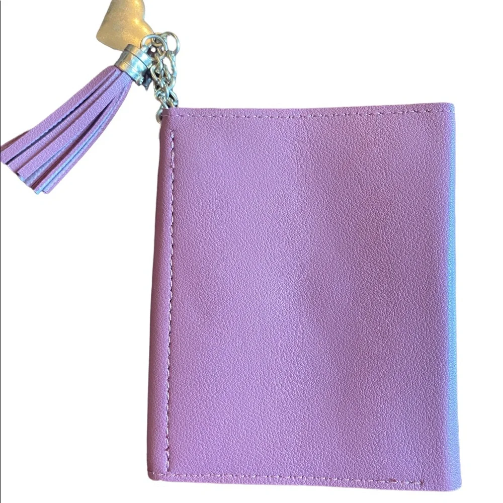 Pink Vegan Leather Mini Envelope Wallet